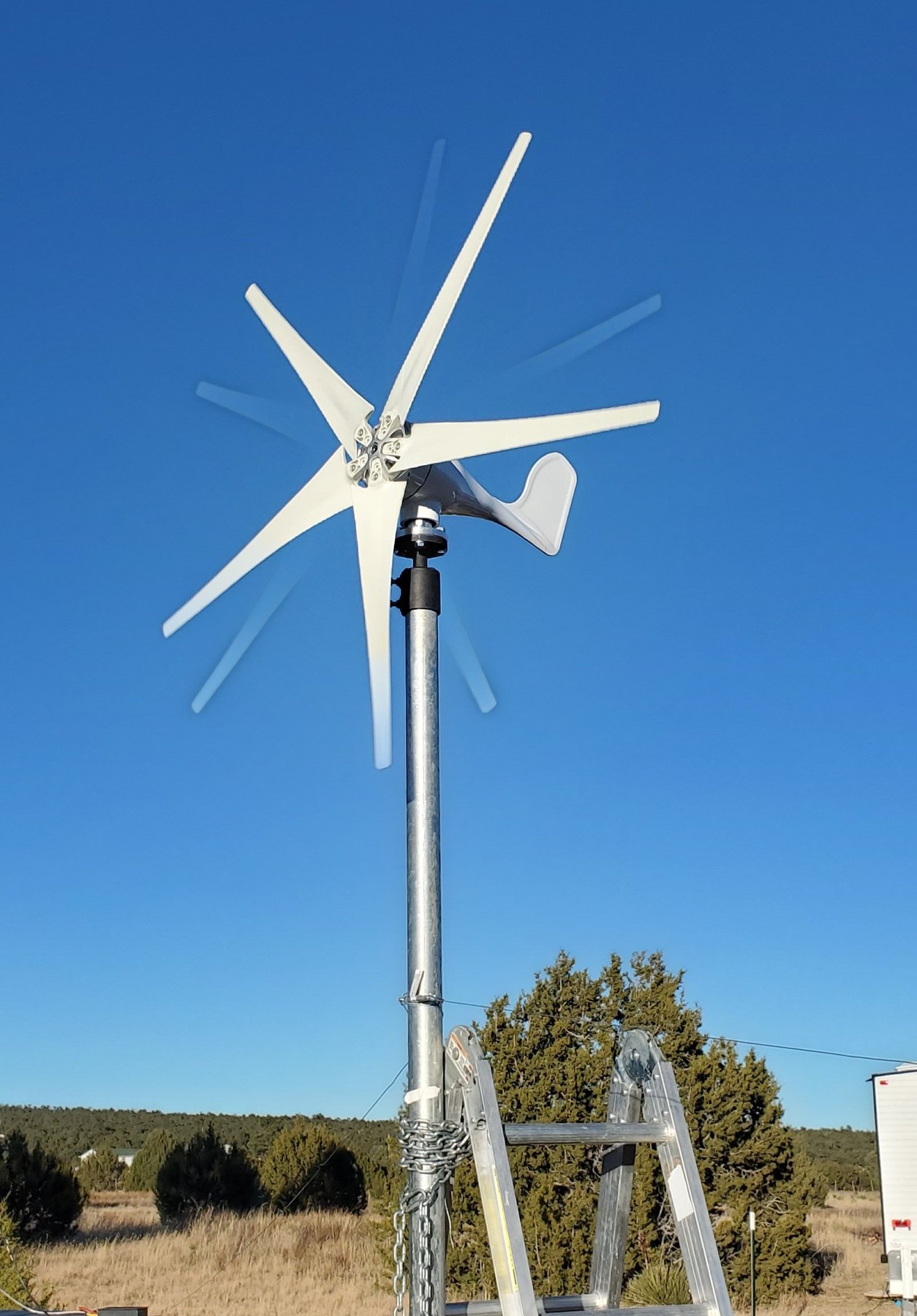 Wind turbine at Summit Leon